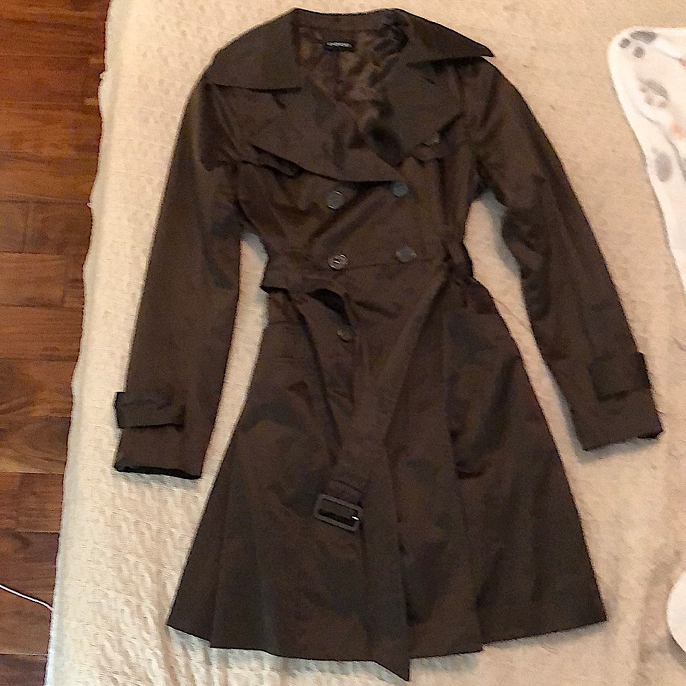 Bebe brown trench coat.
